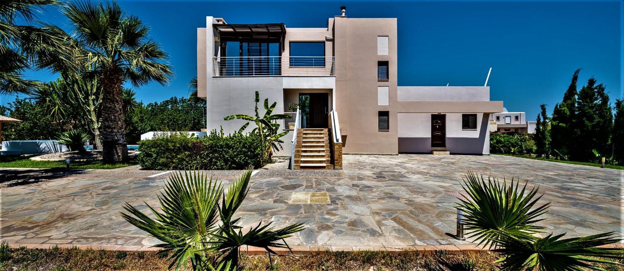 Xenos Villa 2 With A Private Pool,Near The Sea Tigkaki  Ngoại thất bức ảnh